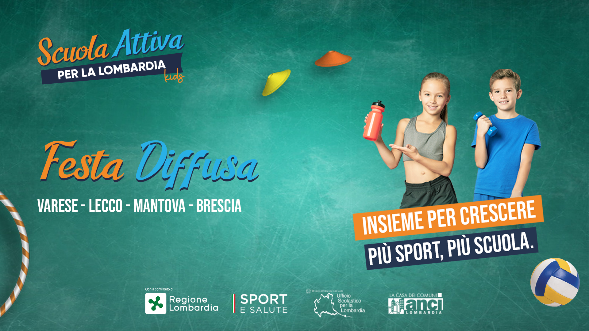 “Active Kids School for Lombardy”.  In Brescia, Lecco, Mantua and Varese 4 widespread events…ready for Milan!