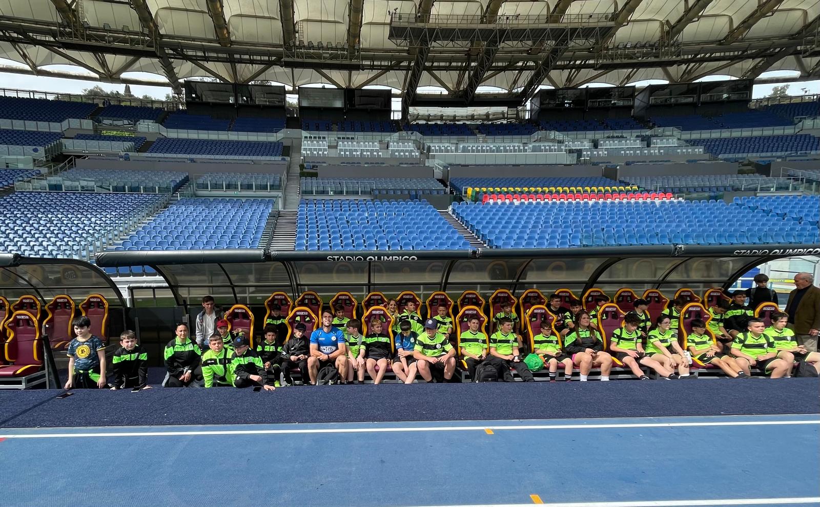 Us Acli, football schools visiting the Olimpico: tour for around 200 children