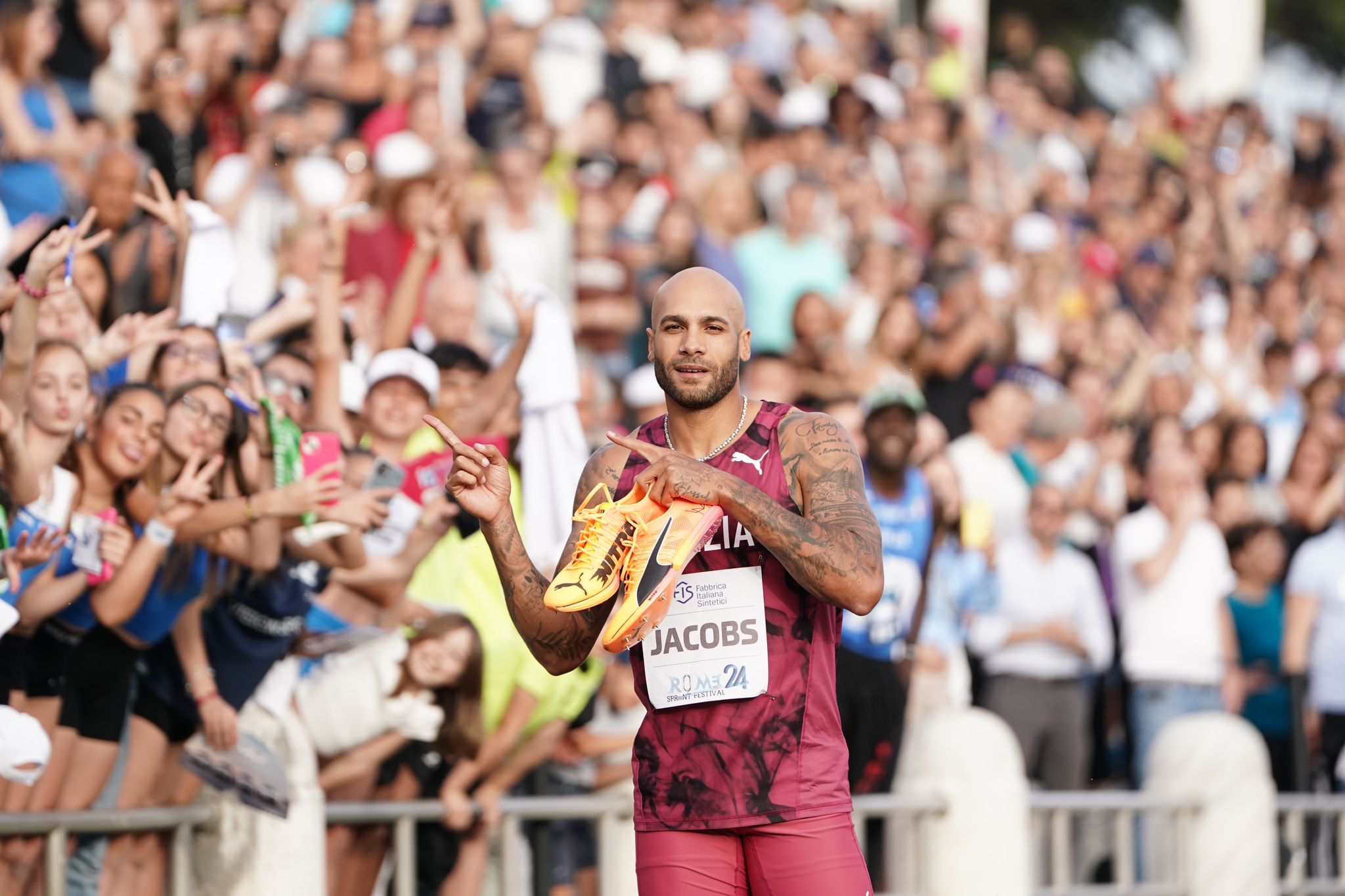 Stop partying on the Stadio dei Marmi with Jacobs.  And now Rome 2024