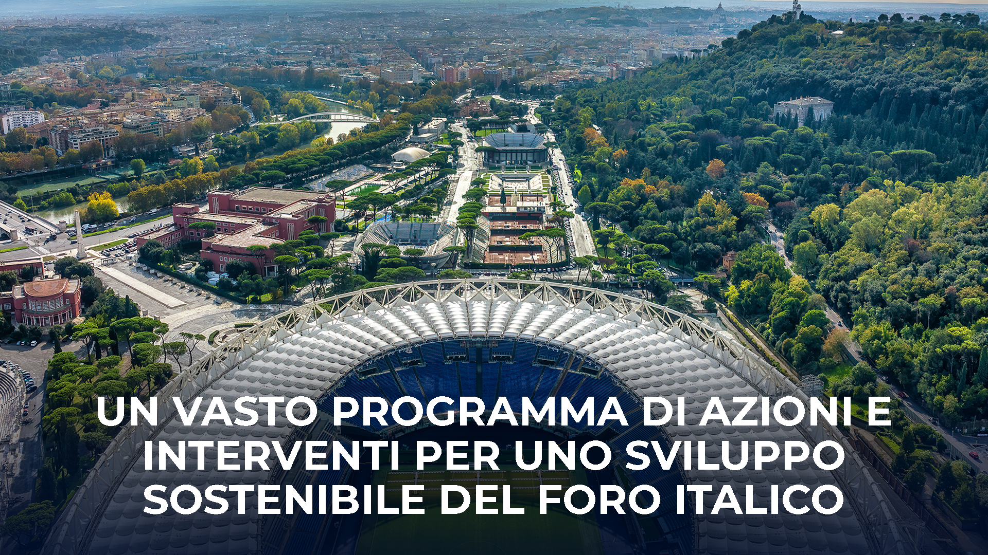 The long season of events at the Foro Italico Park is colored “green”.