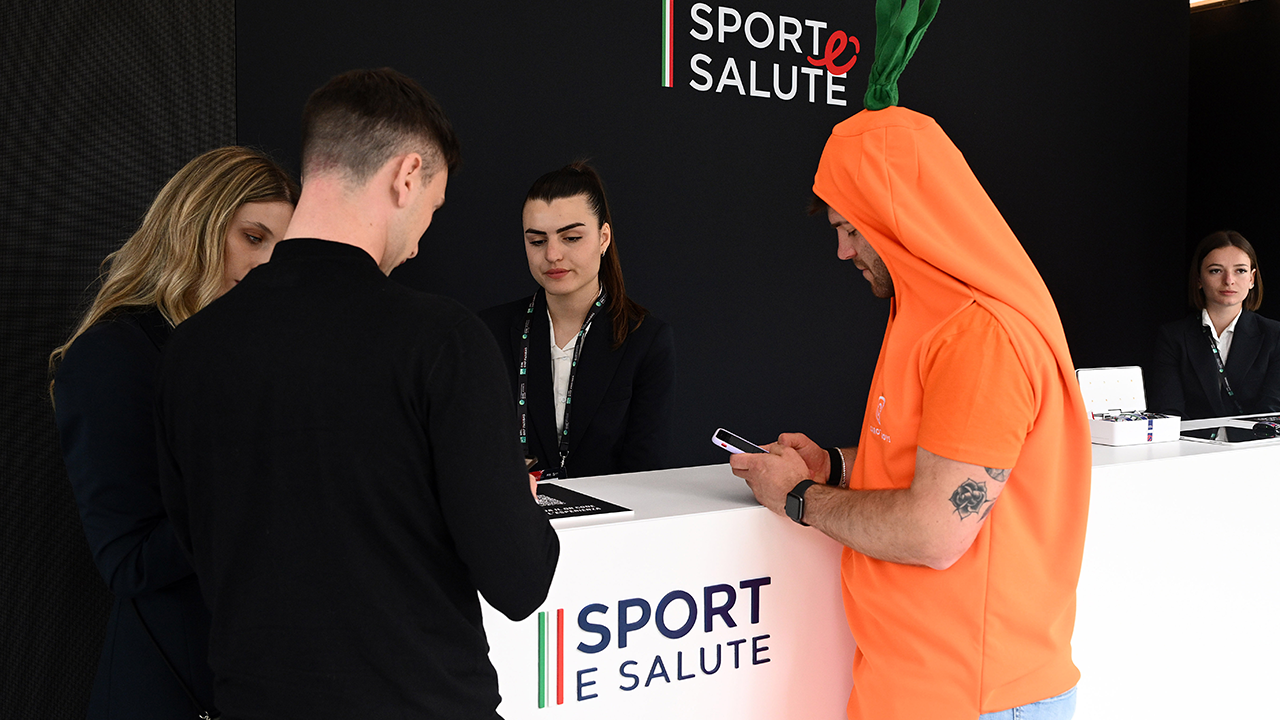 At the Foro Italico there is the Sport è salute stand: “Movement is your next winning change”