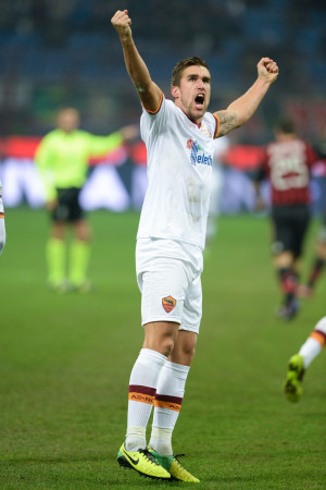 esultanza gol strootman milan roma 2013 14  