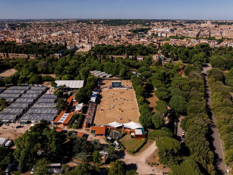 piazza di siena drone piazza di siena drone